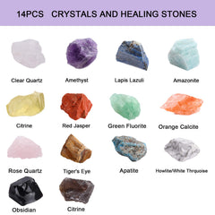Anreign natural healing stones collection showcasing unique colors and forms.
