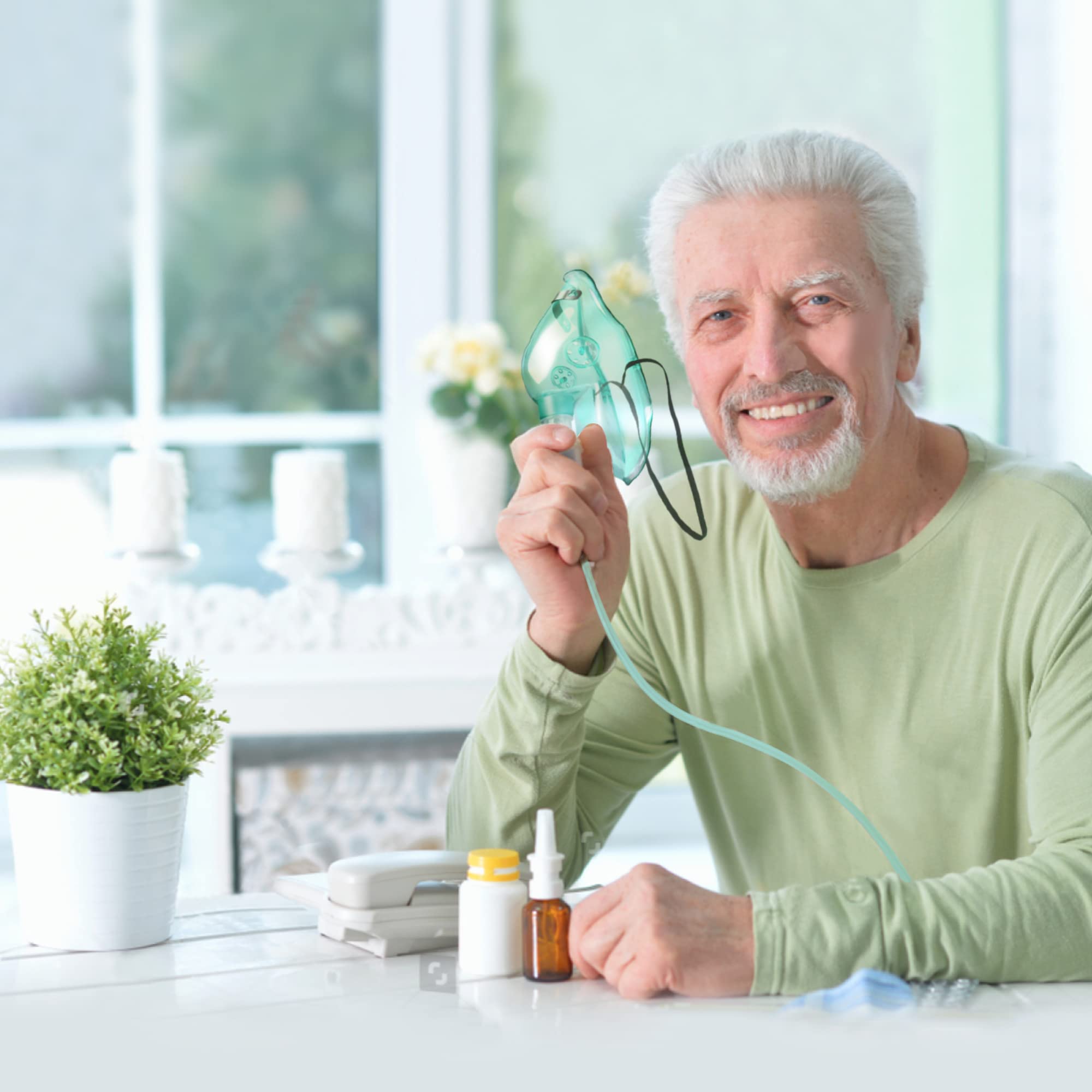 ANSNF latex-free oxygen mask is lightweight and odor-free for comfort.