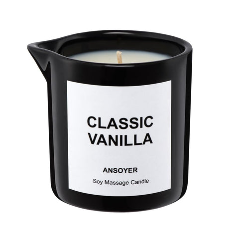 ANSOYER Massage Oil Candle packaging offers premium gift-ready presentation.