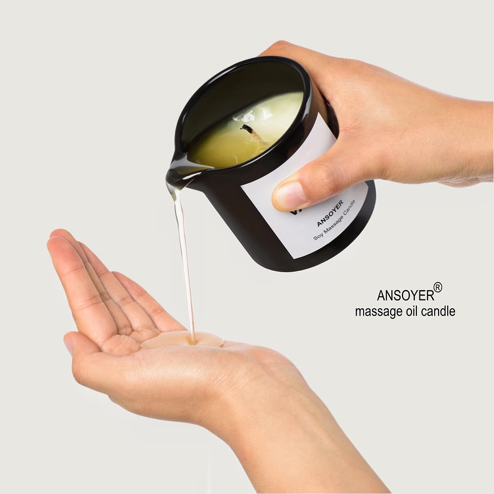 Warm, spill-free melt for relaxing massage oil application.