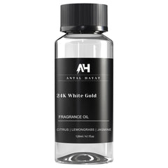 ANTAL HAYAT 24K diffuser oil bottle displaying luxury packaging for home scent