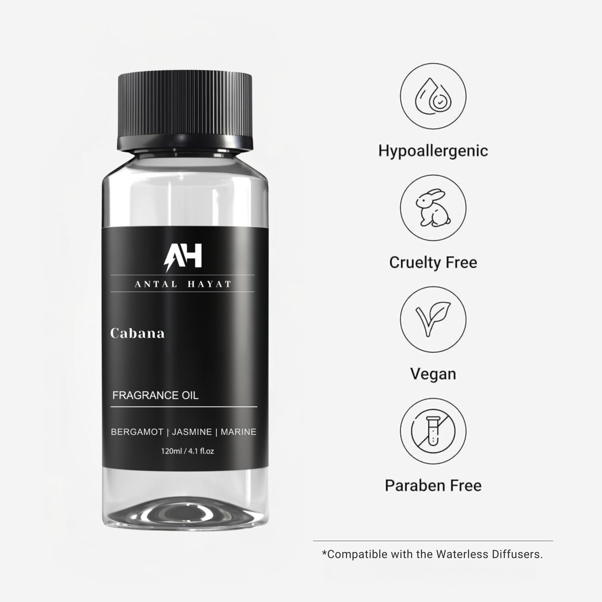 ANTAL HAYAT Cabana diffuser oil packaging shown as gift-ready packaging.