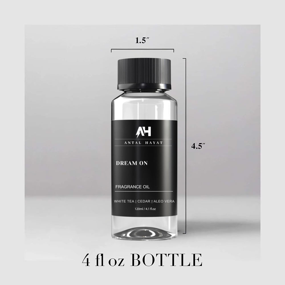 Antal Hayat Dream On glass bottle close-up with elegant design for luxury decor
