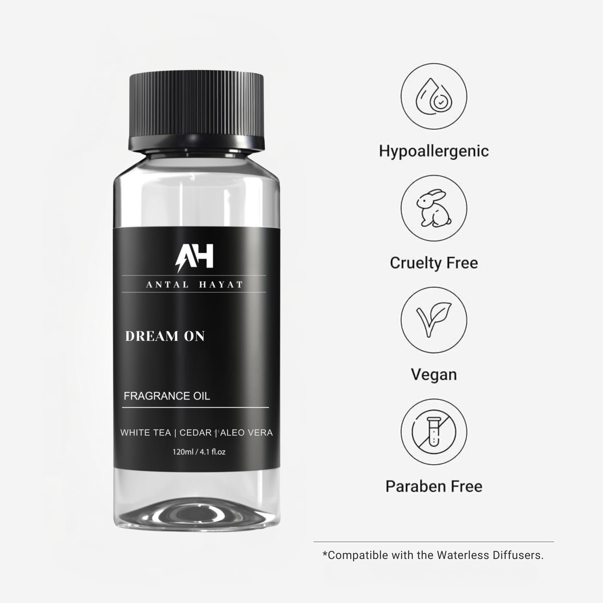 Antal Hayat Dream On in-room setup highlighting calming ambiance through diffusion