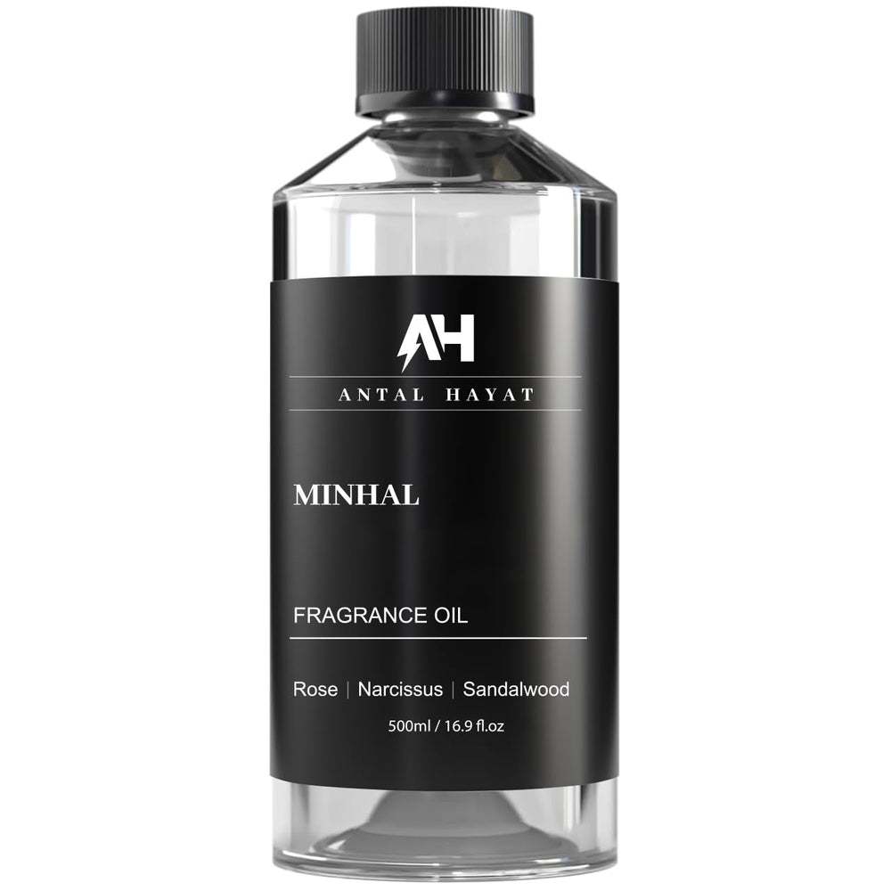 ANTAL HAYAT Minhal rose bottle close-up for luxurious floral ambiance.