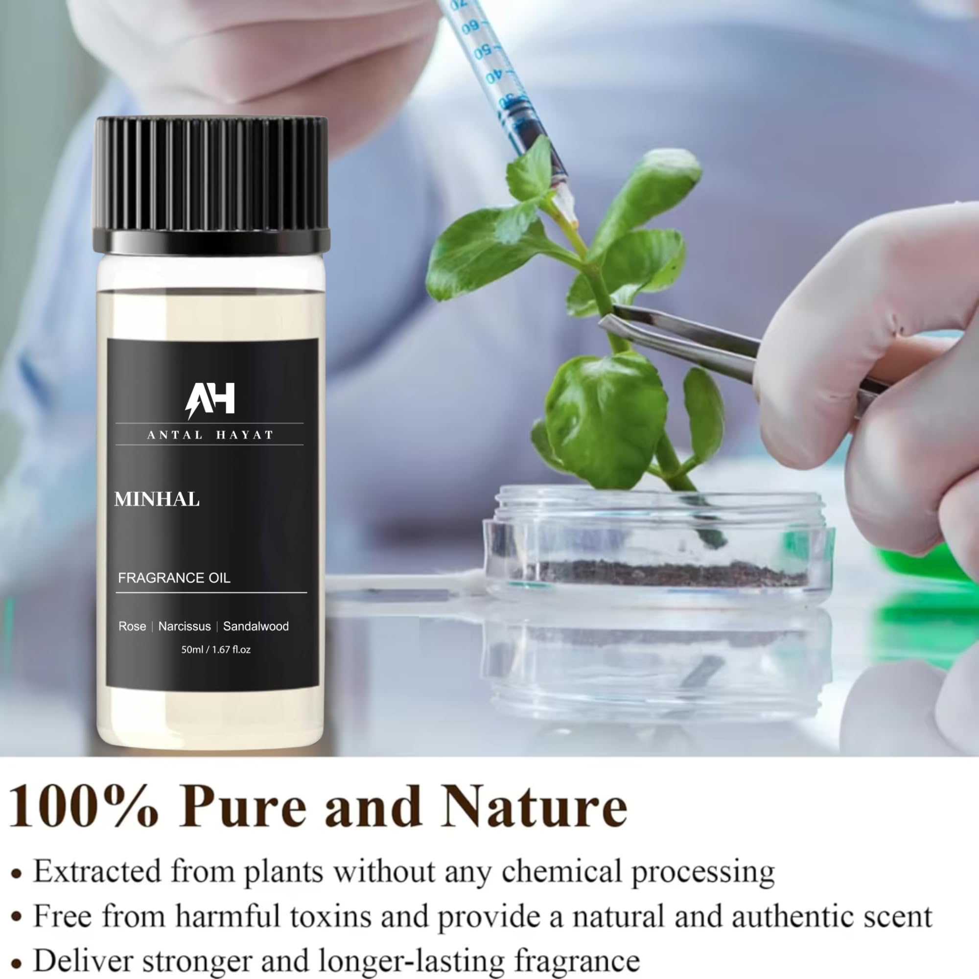ANTAL HAYAT Minhal Iris de Nuit premium blend conveys luxurious aroma without fillers.