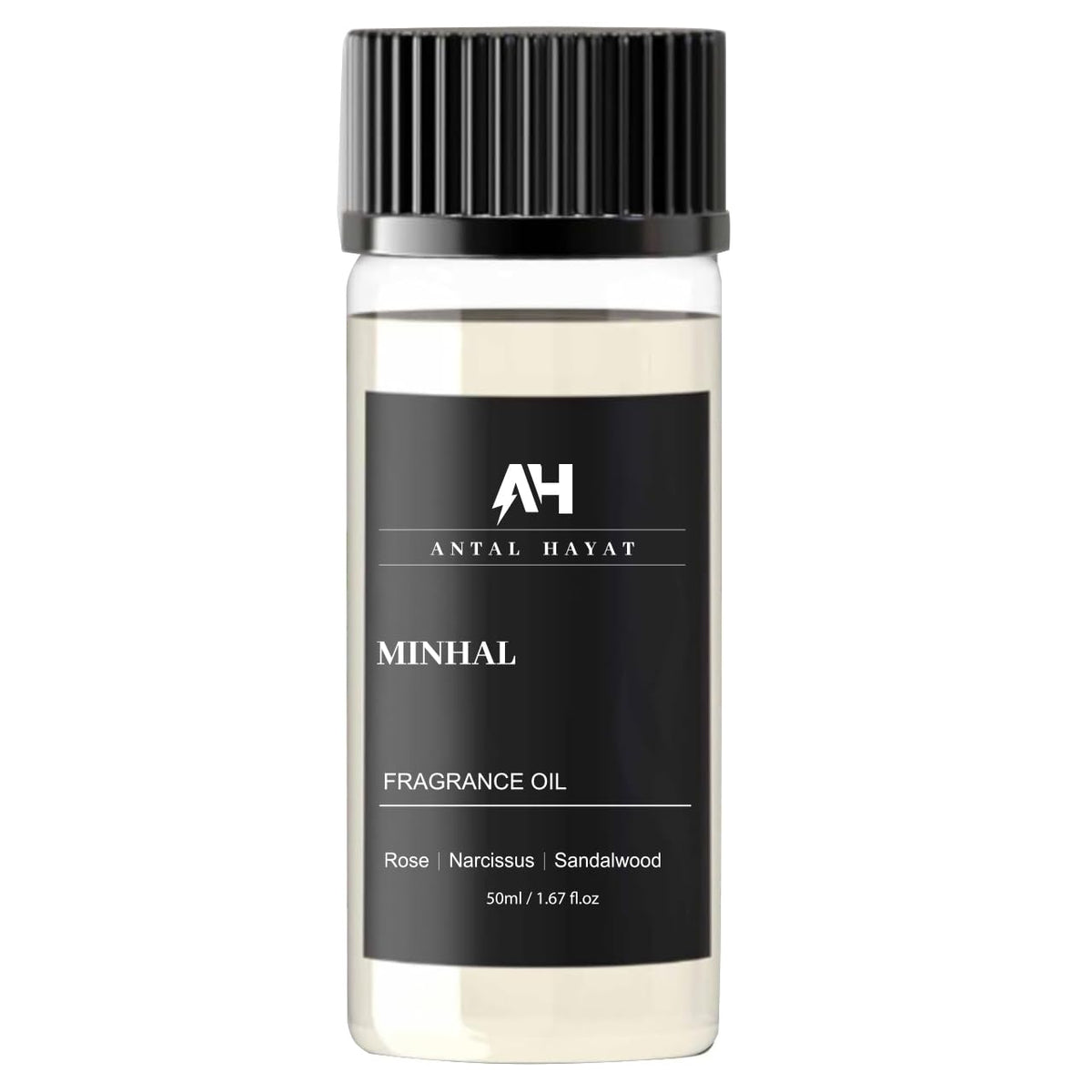 ANTAL HAYAT Minhal Iris de Nuit bottle highlighting rose notes for elegant home ambiance.