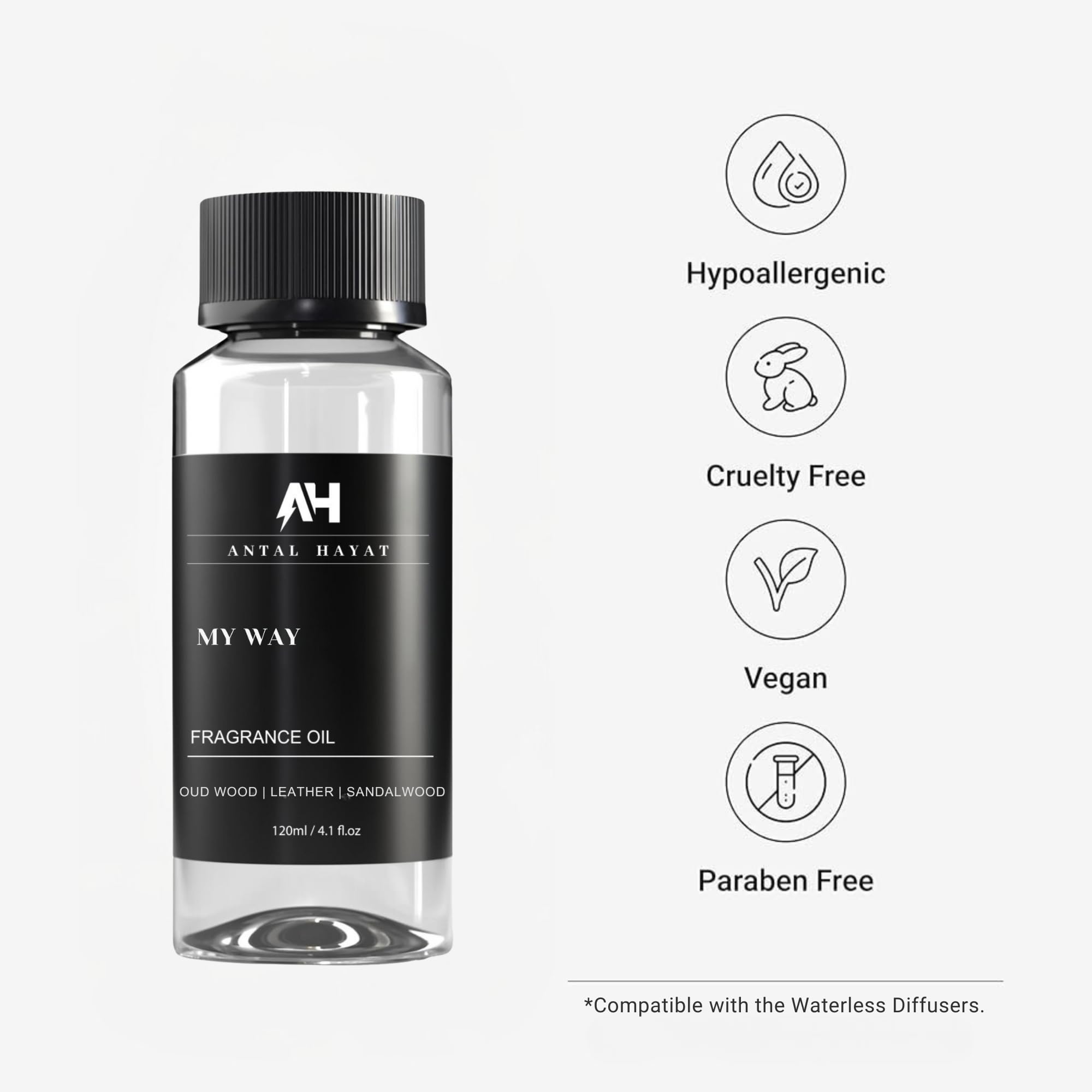 My Way diffuser oil drops providing lasting fragrance in any room.