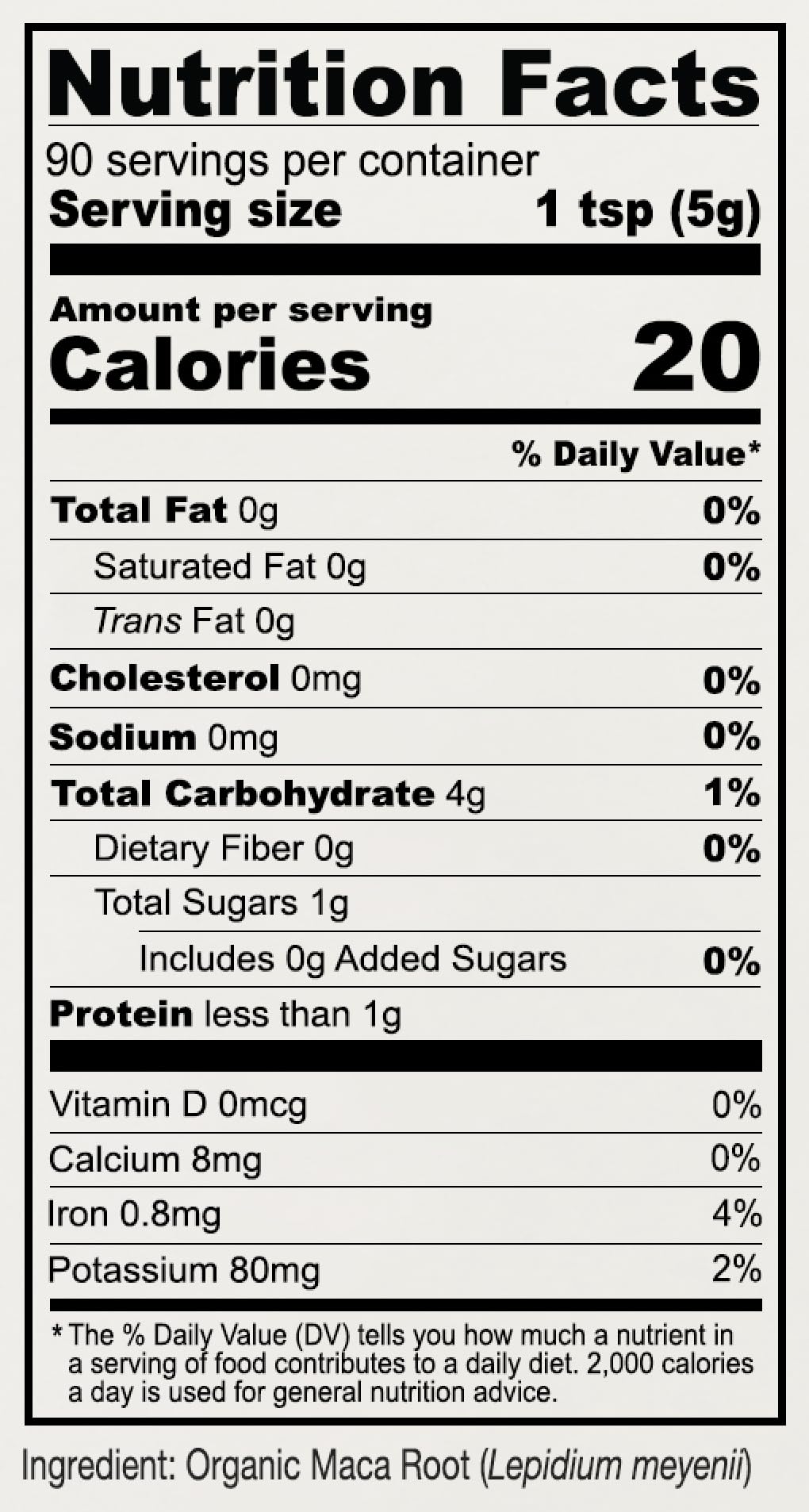 Anthony's Organic Maca label highlights gluten-free and non-GMO quality