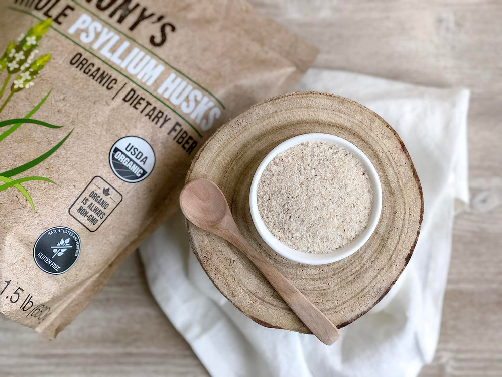 Anthony's psyllium husks package ready for keto-friendly fiber addition.