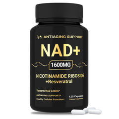 ANTIAGING SUPPORT NAD supplement bottle for daily energy and vitality.