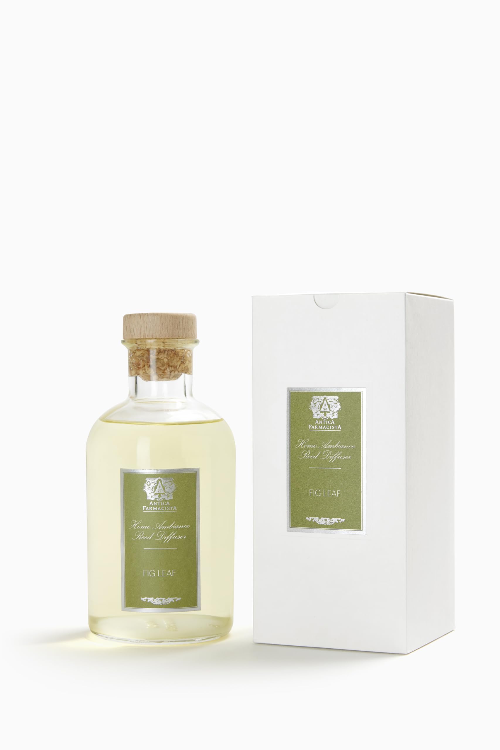 Antica Farmacista Fig Leaf diffuser reeds release a refined aroma.