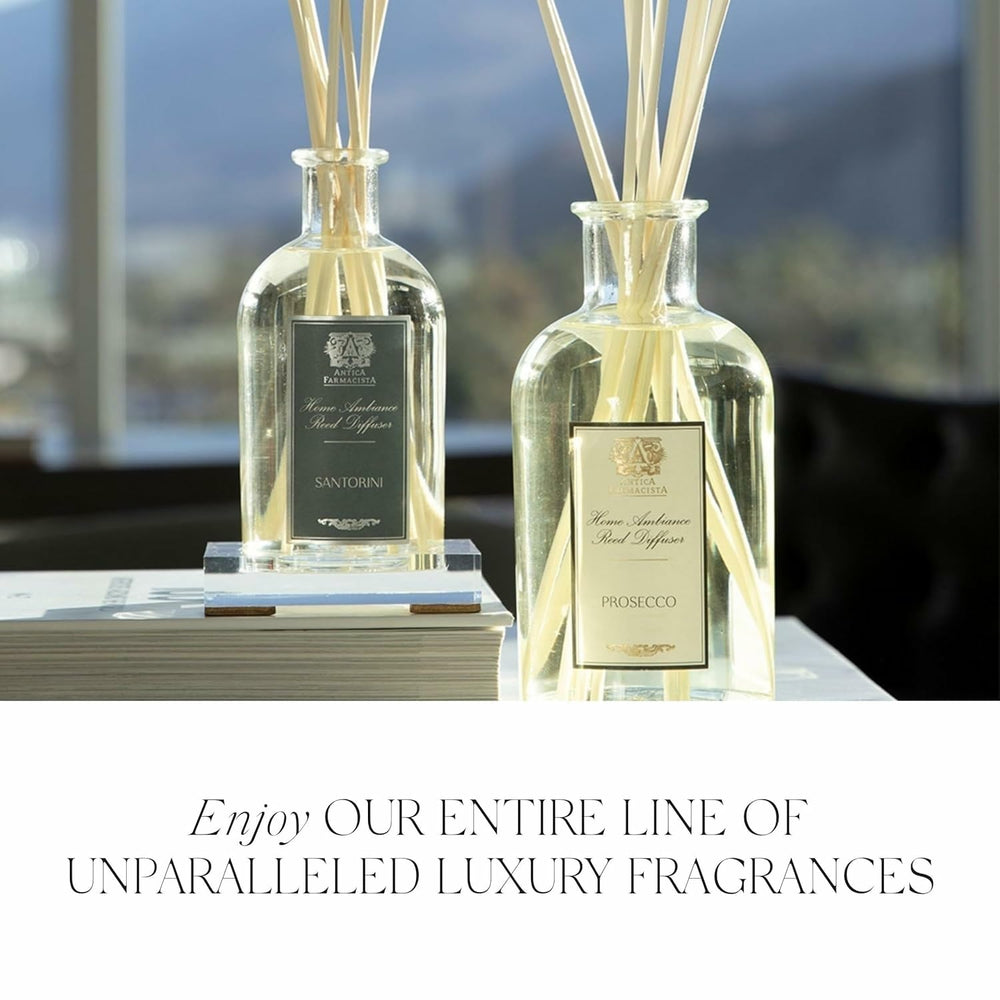 Antica Farmacista Prosecco Black label communicates luxury decor.