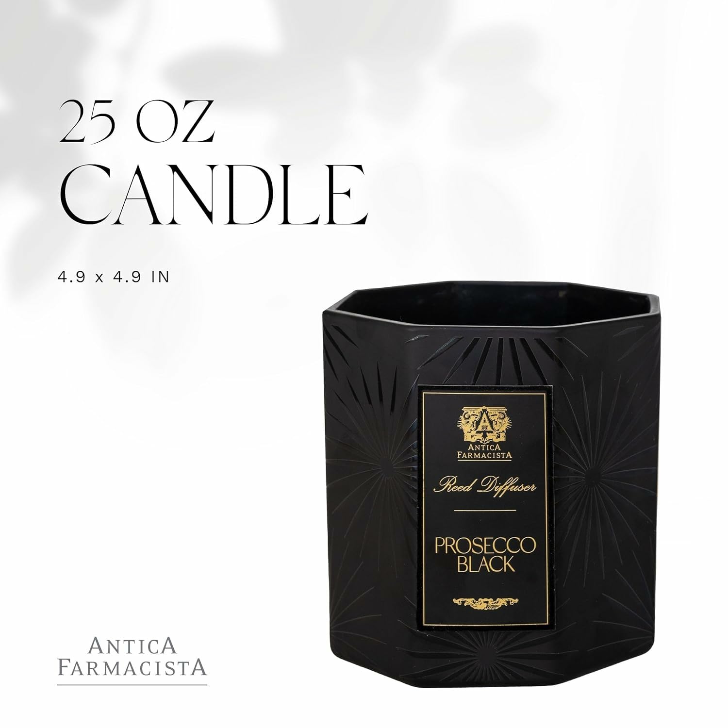 Antica Farmacista scent notes reveal satsuma mandarin and black currant for a vibrant fragrance.