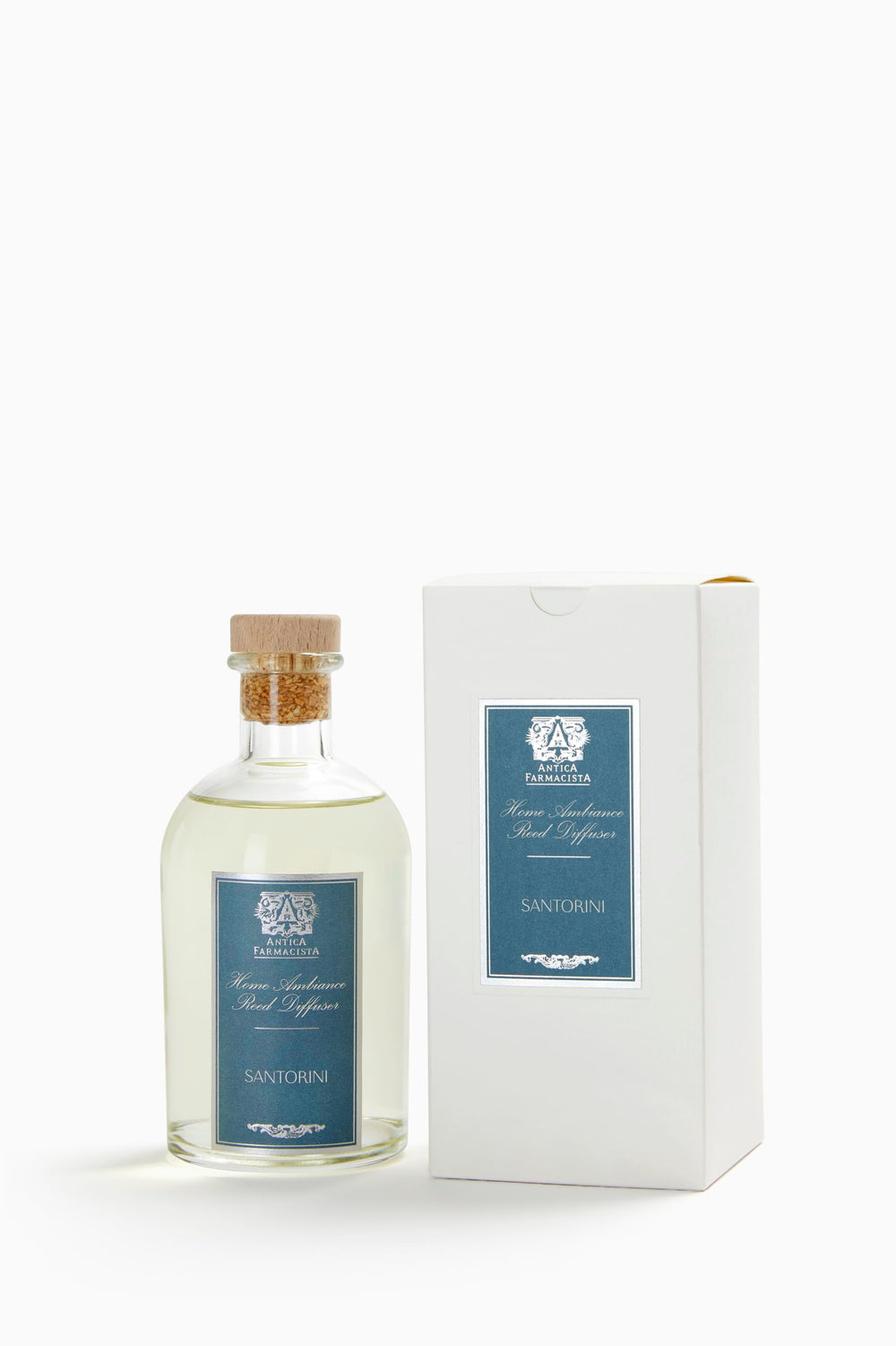 Antica Farmacista Santorini diffuser reeds conveying rich aroma throughout rooms.