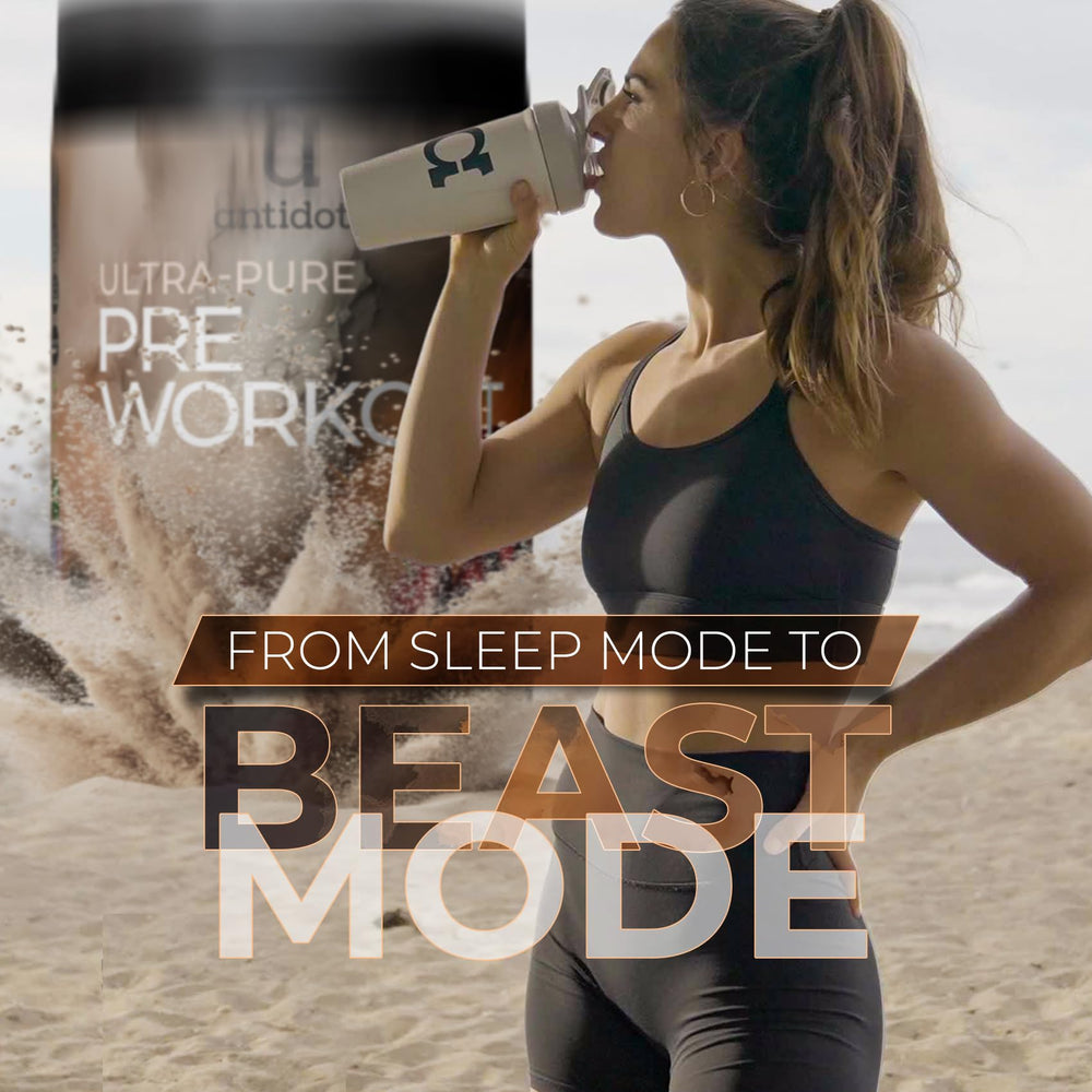 Antidote tart cherry natural flavor image conveys refreshing taste and post-workout recovery vibes.