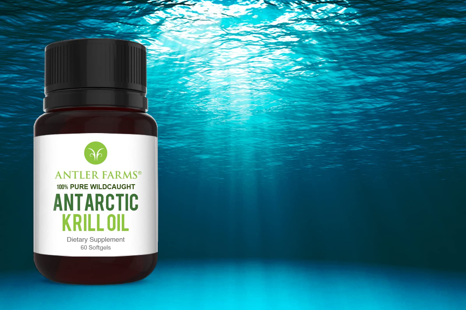 Antler Farms Antarctic waters sourcing map suggesting pristine origins and responsible harvesting.