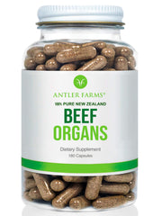 Antler Farms Beef Heart capsules bottle for easy daily nutrition