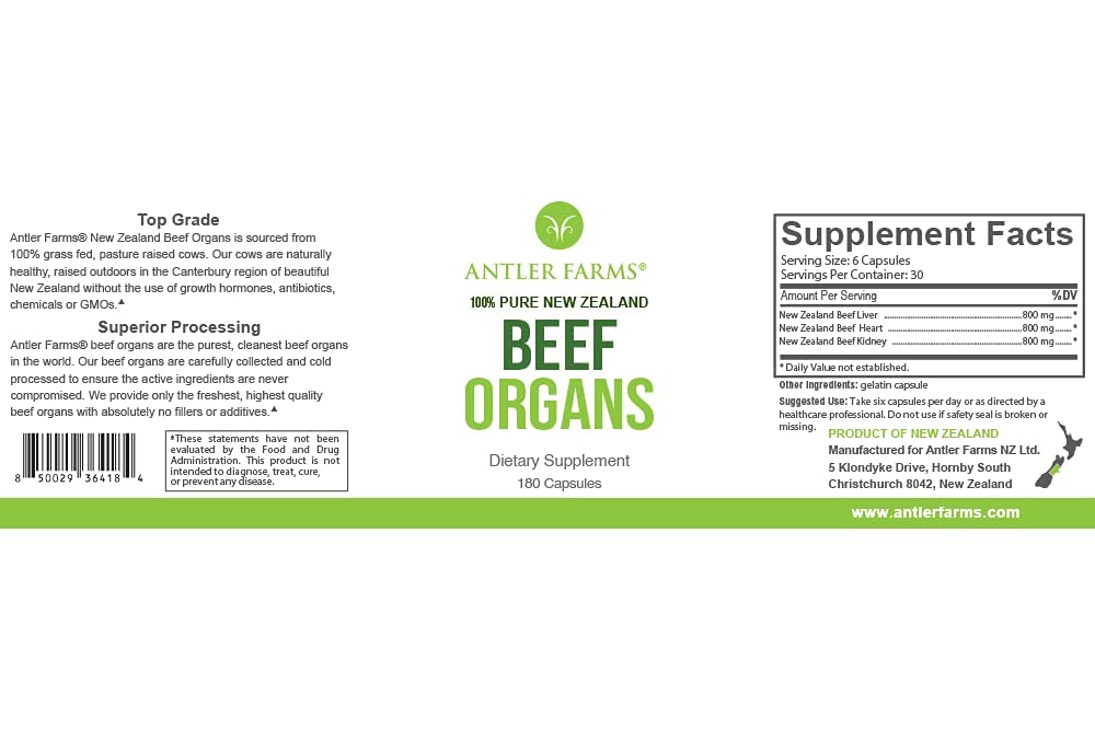 Antler Farms Beef Liver capsules close-up for nutrient-dense daily support