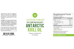 Antler Farms krill oil capsules closeup highlighting EPA, DHA and fast absorption.