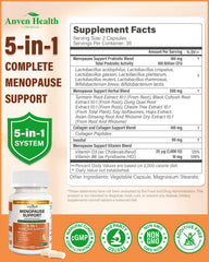 Anven Health menopause capsules closeup for easy daily use and formulation