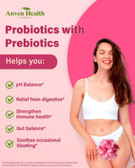 A pour of Anven Health Probiotics capsules illustrating daily gut support