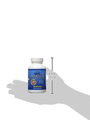 AnxiClear Day Formula beside water during a morning routine for easy intake