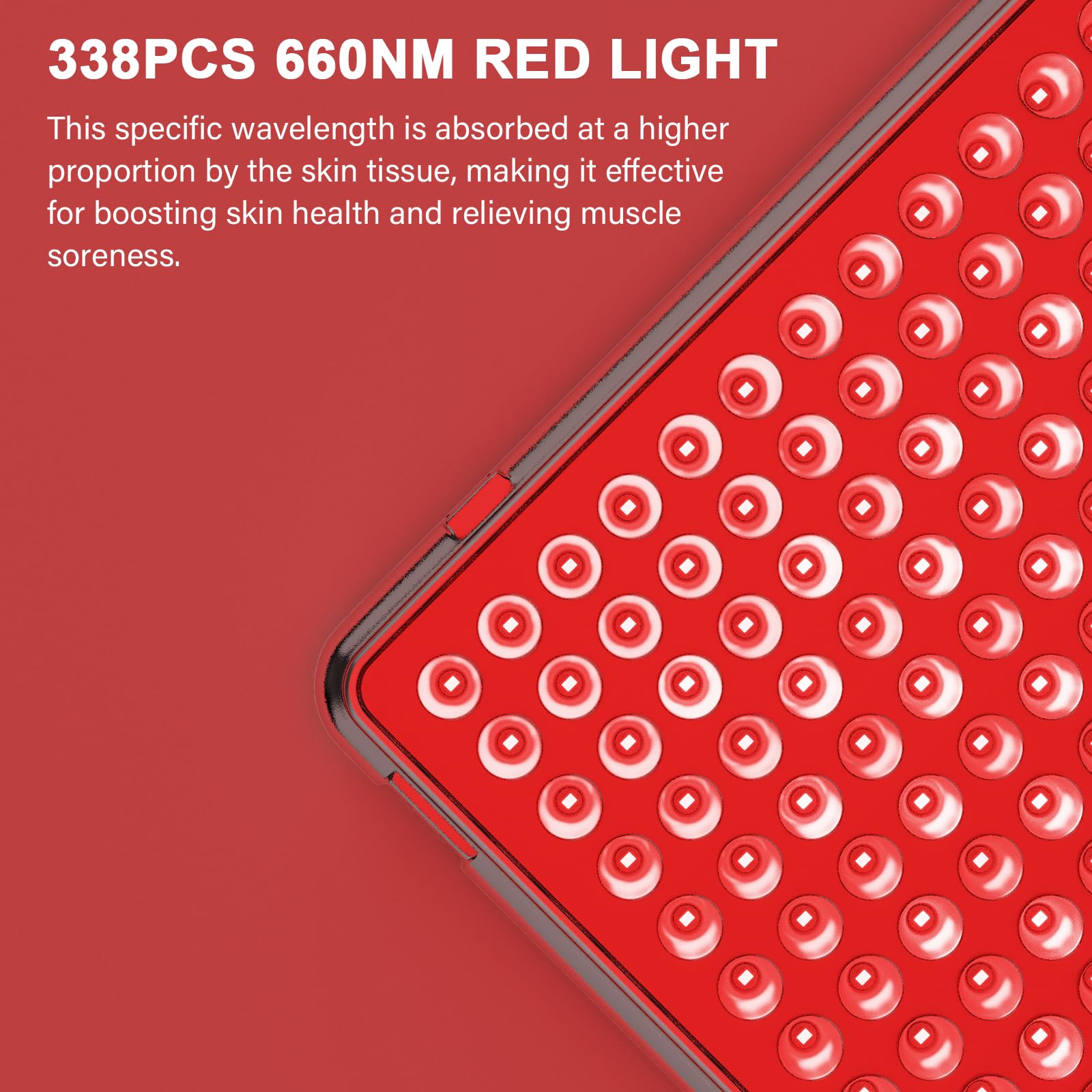 Anyork 60W red light therapy panel ready for door-hang installation