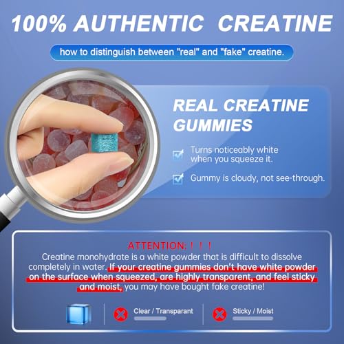 ANYTALK Creatine Monohydrate Gummies close-up of gummies highlighting convenient pre-workout boost