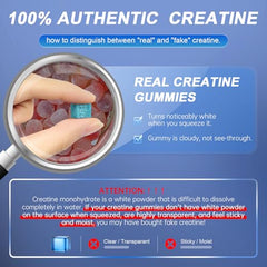 ANYTALK Creatine Monohydrate Gummies close-up of gummies highlighting convenient pre-workout boost