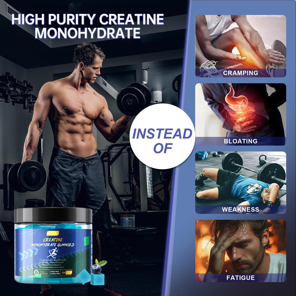 ANYTALK Creatine Monohydrate Gummies with vitamin B12 and taurine, signaling fast energy support