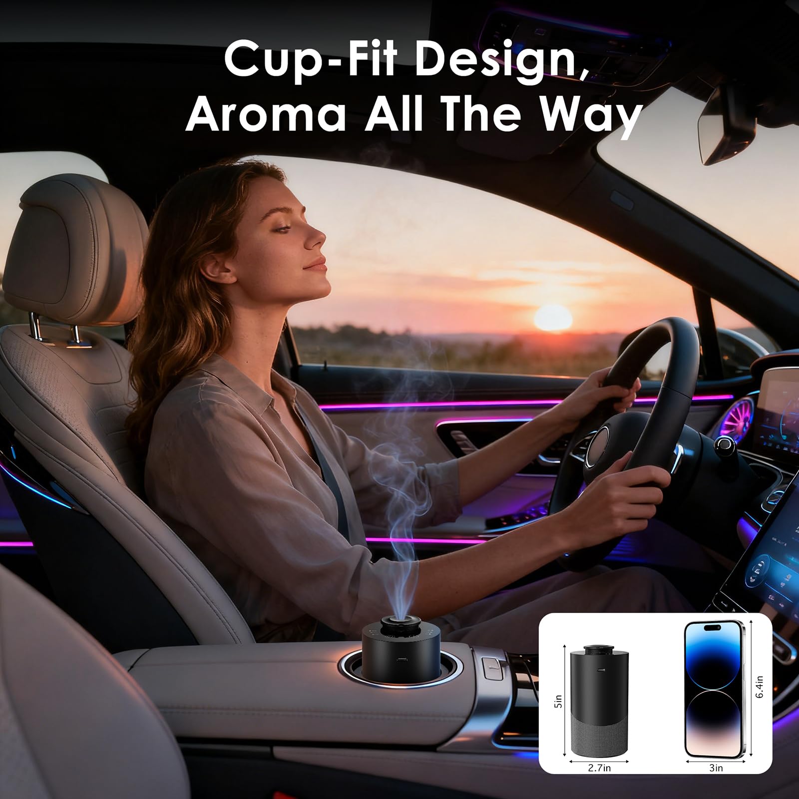 Aofmee diffuser offers 3 mist levels for customized intensity.