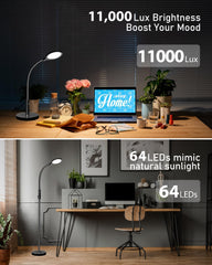 Aoife lamp full-spectrum light imitates natural daylight indoors.