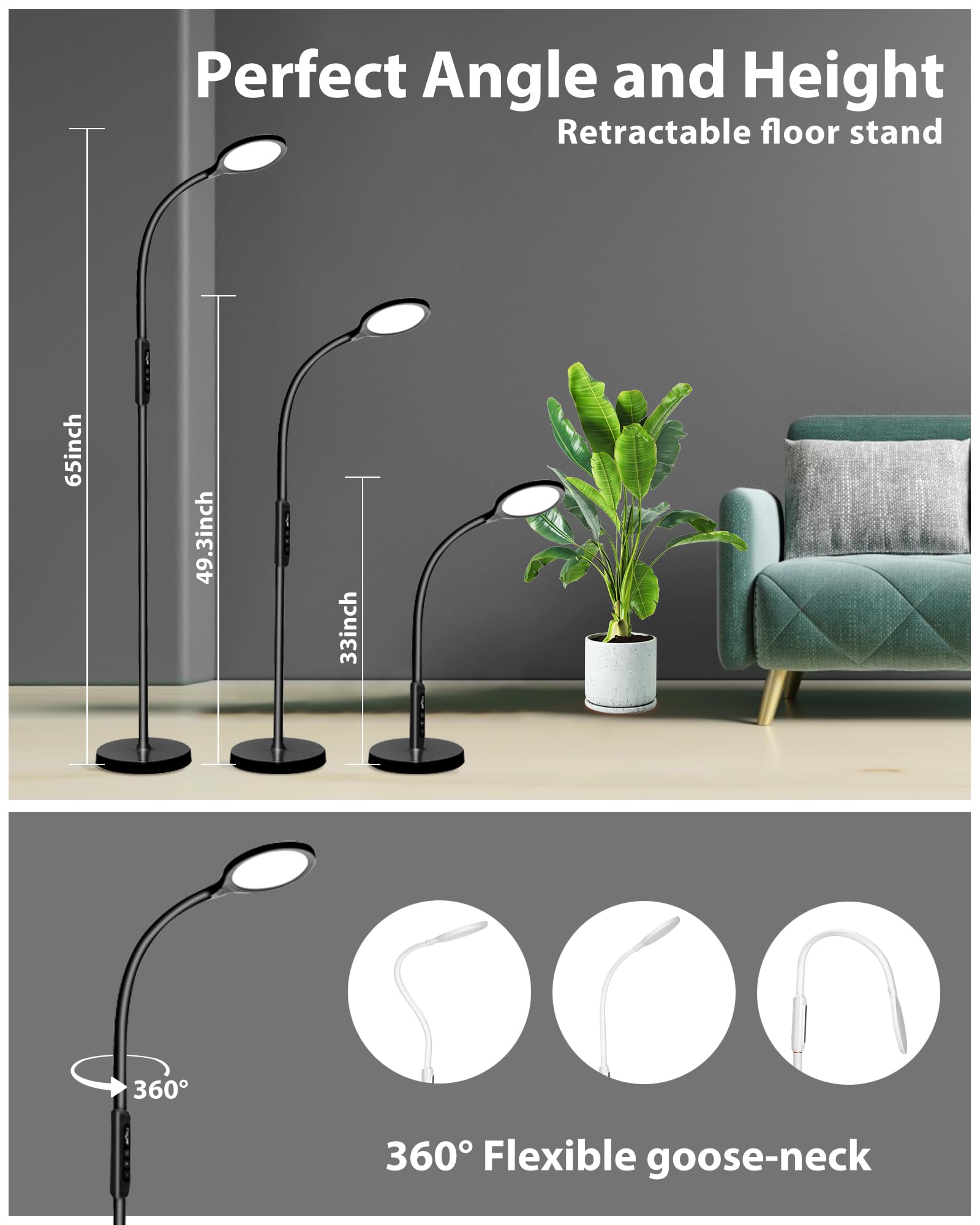 Aoife lamp UV-free design promotes safe indoor use.