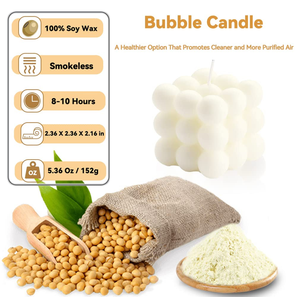 Aokala bubble candle pink Rose creates cozy ambiance and floral aroma.