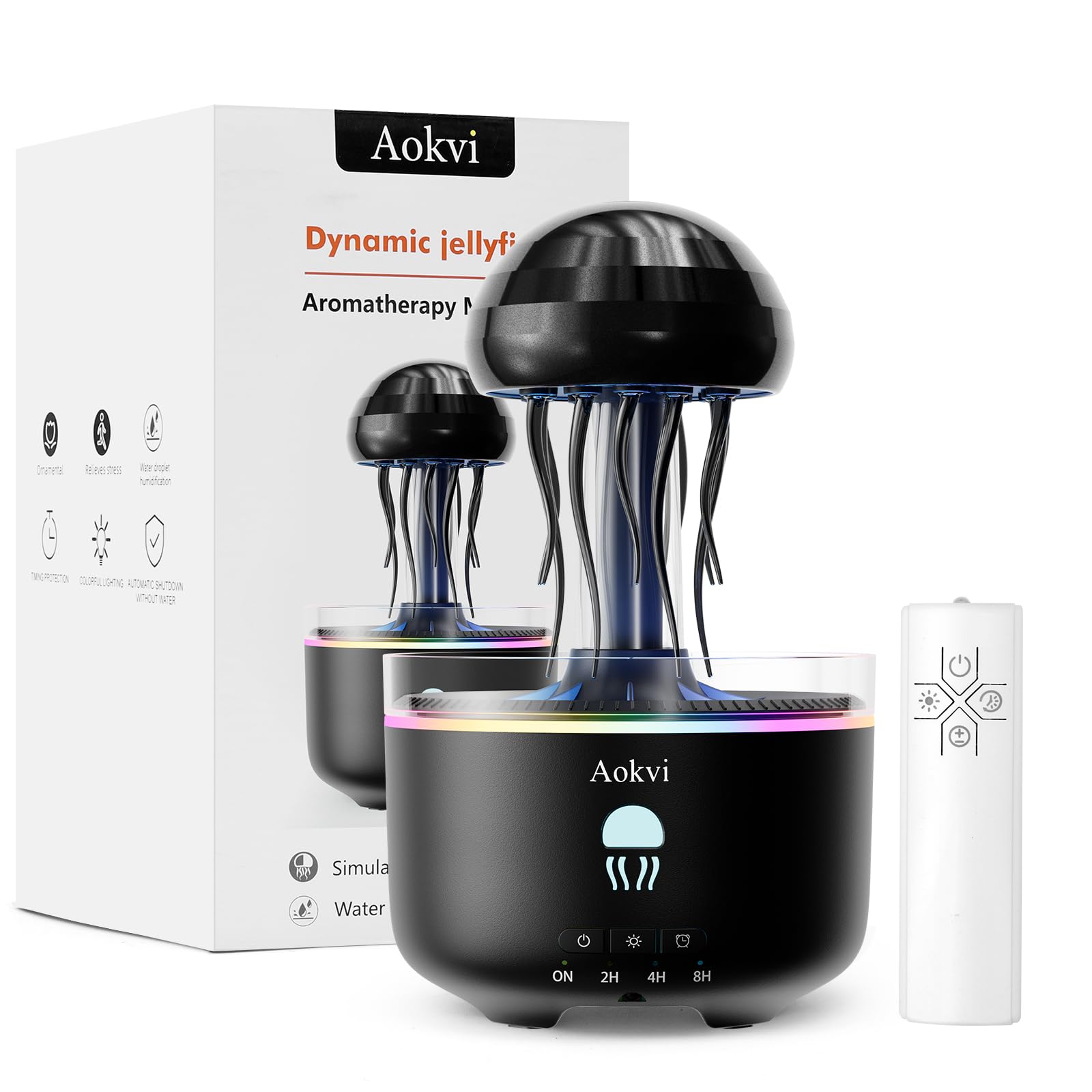 Aokvi Jellyfish Diffuser front view showing 300 ml capacity for aroma