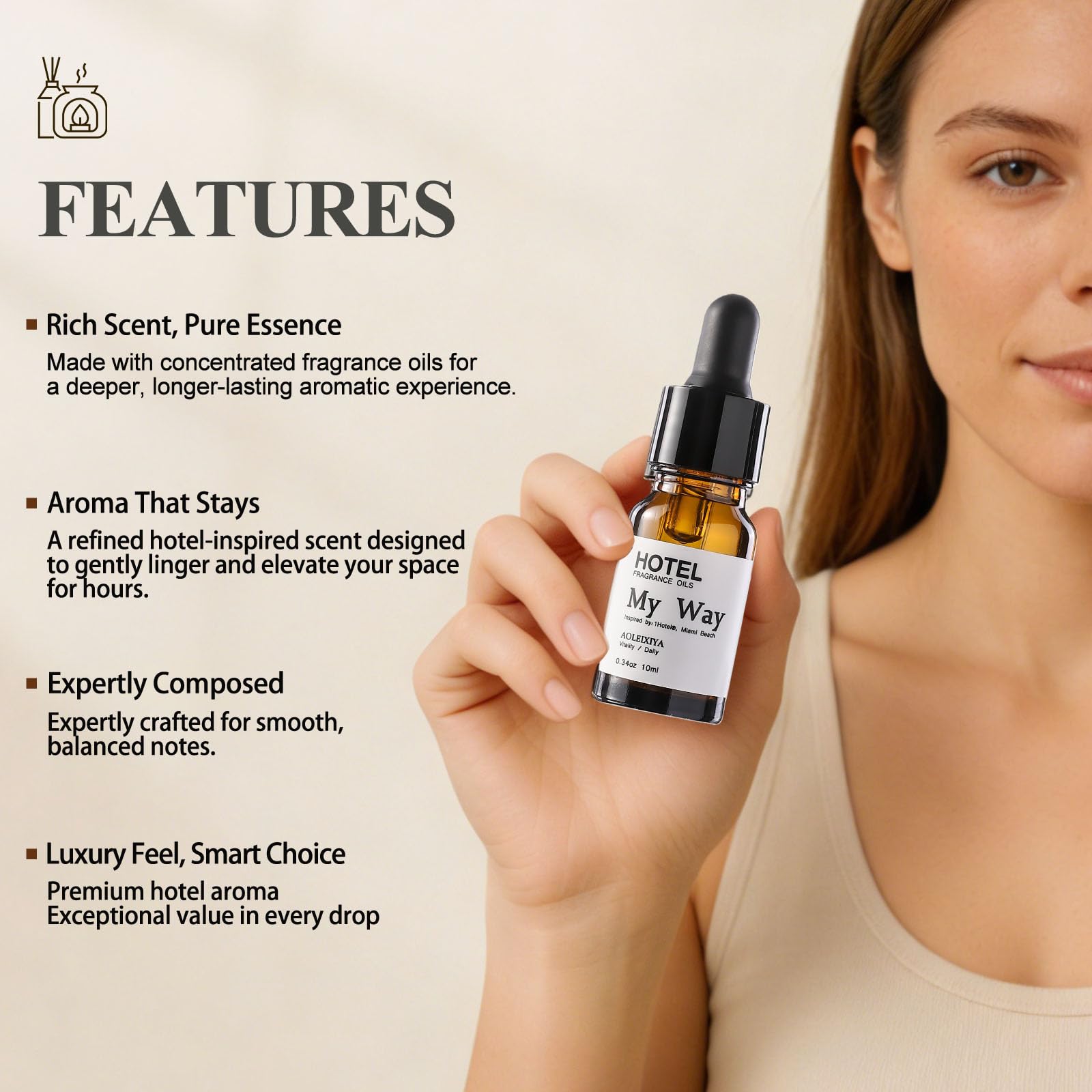 AOLEIXIYA My Way Diffuser Oil for DIY aromatherapy and candle making.