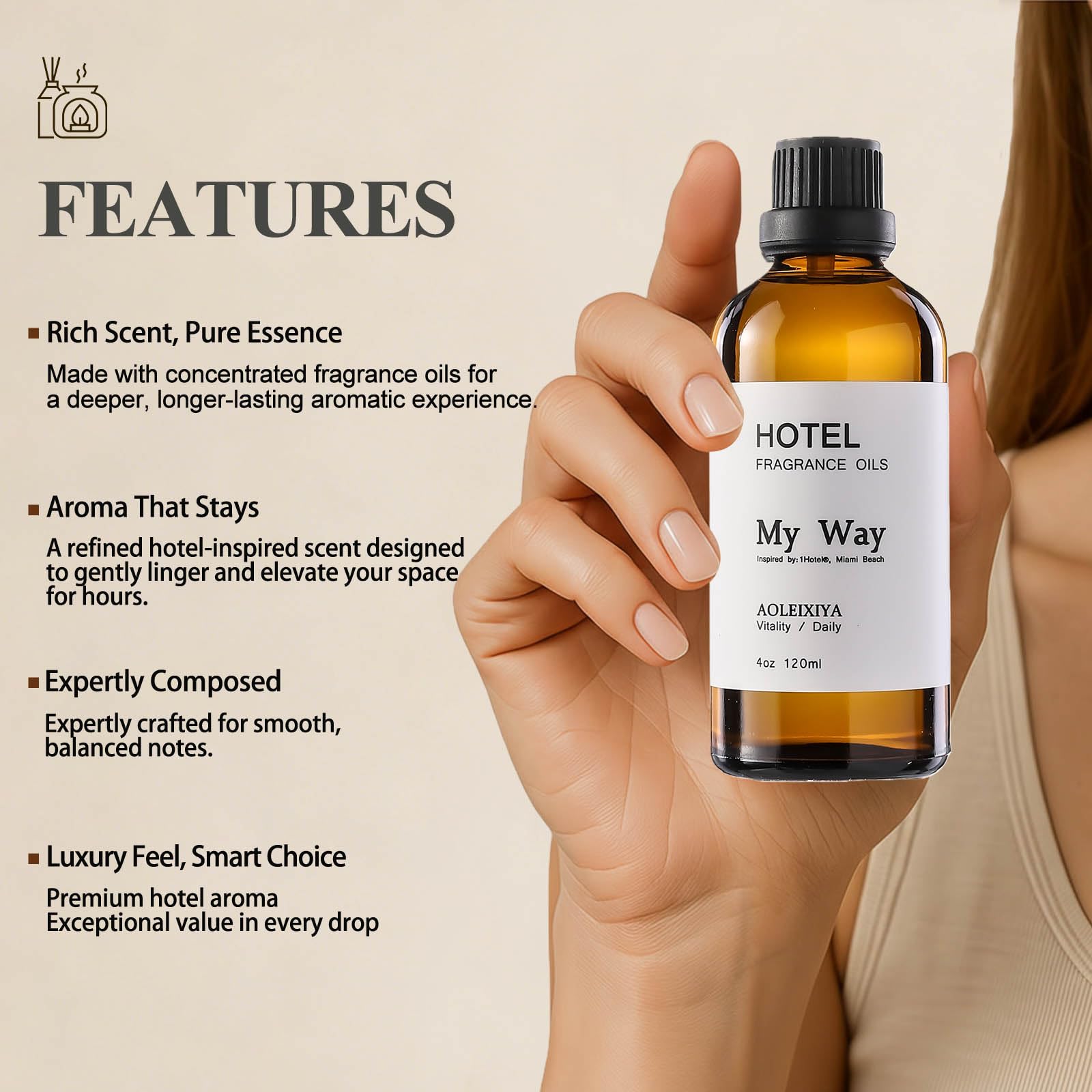 AOLEIXIYA My Way diffuser oil showcases cedarwood notes for warmth