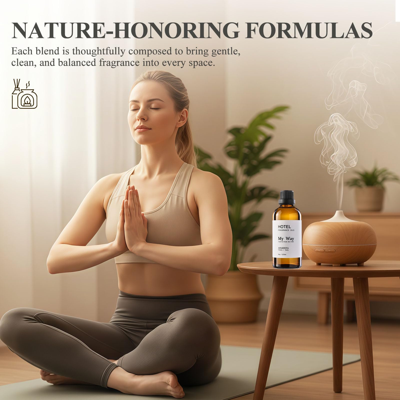 AOLEIXIYA My Way diffuser oil in diffuser setup delivering spa-like room ambiance
