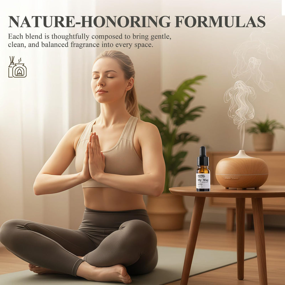 AOLEIXIYA My Way Diffuser Oil heart notes green tea, geranium, jasmine create refreshing aroma.