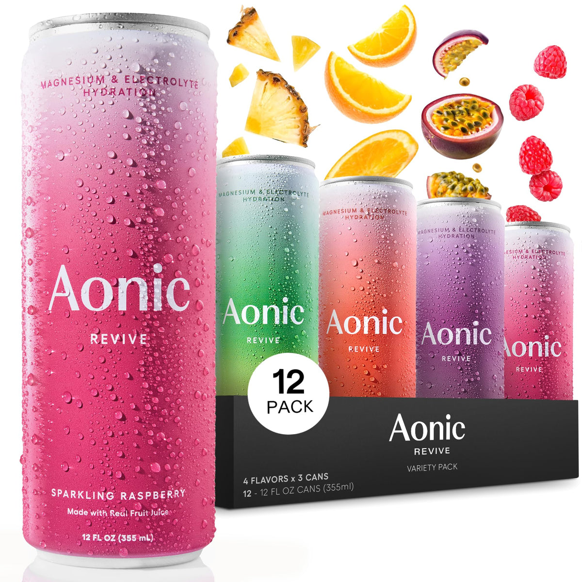 AONIC Revive pineapple can for refreshing, sugar-free hydration on the go