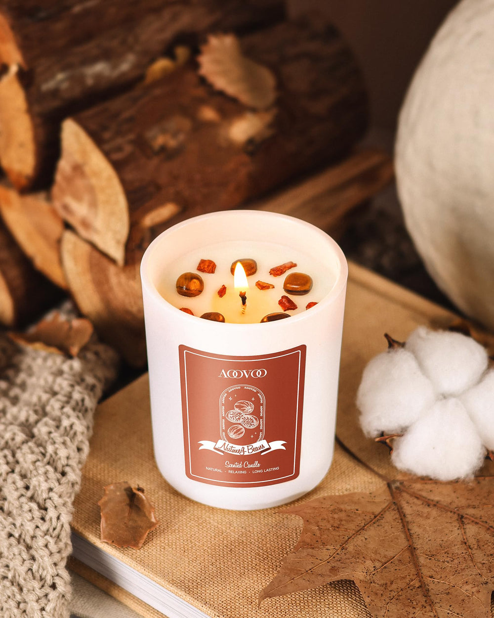 AOOVOO Cinnamon Bark with Dry Flowers creates warm decor.
