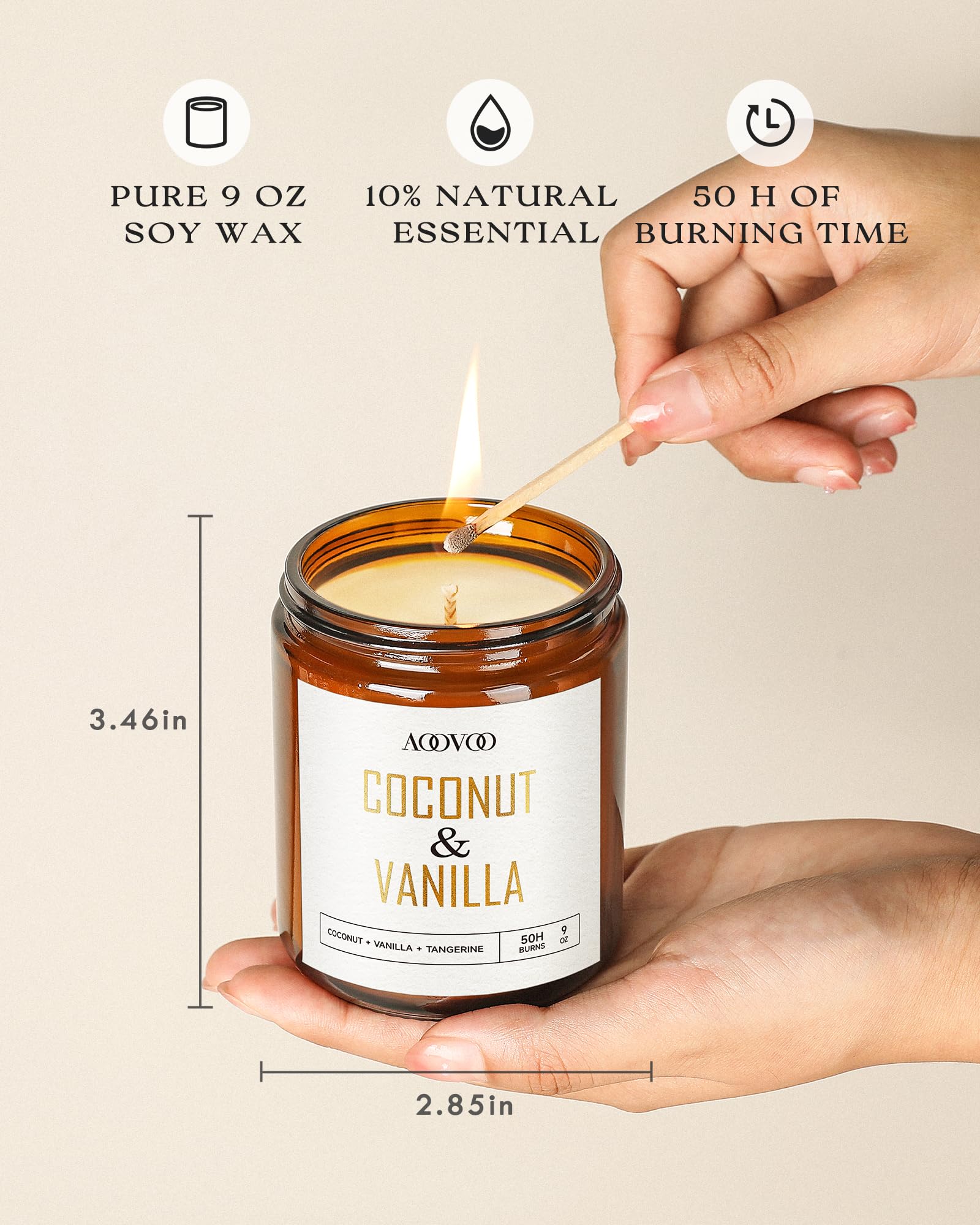 AOOVOO coconut-vanilla aroma diffusion in a cozy living space.