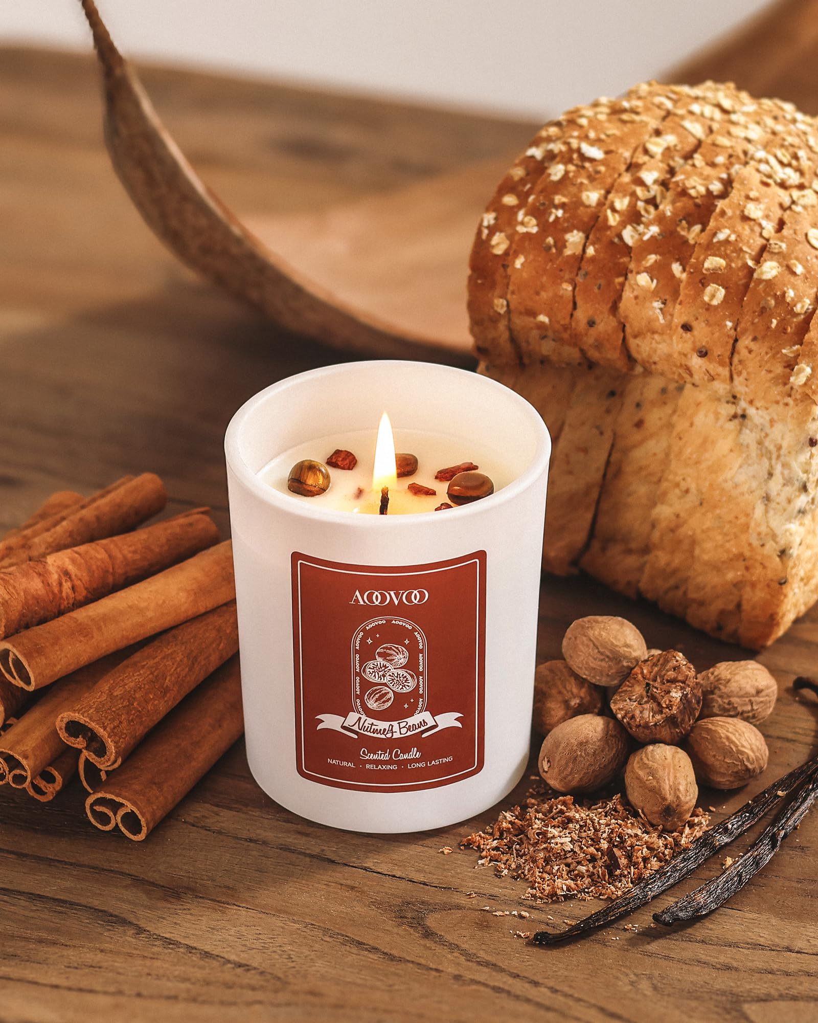 AOOVOO Crystals Inside Candle adds grounding energy to your space.
