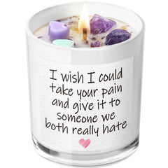 AOOVOO Get Well Candle with healing crystals inside for calming ambiance
