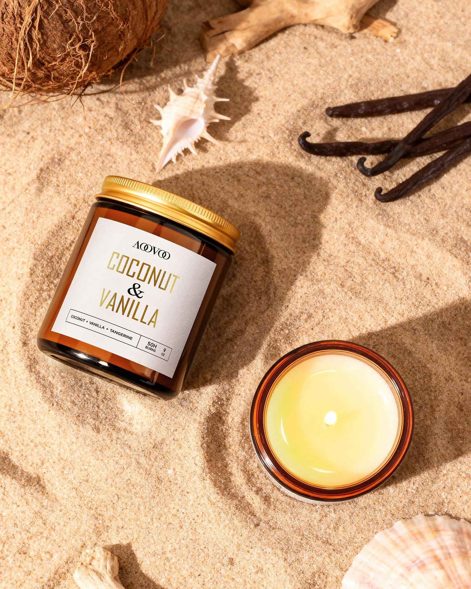 AOOVOO gold-text jar makes a stylish gift option.