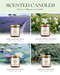 AOOVOO Healing Candle Set Harmony Pear close-up, refreshing space with sweet, uplifting notes