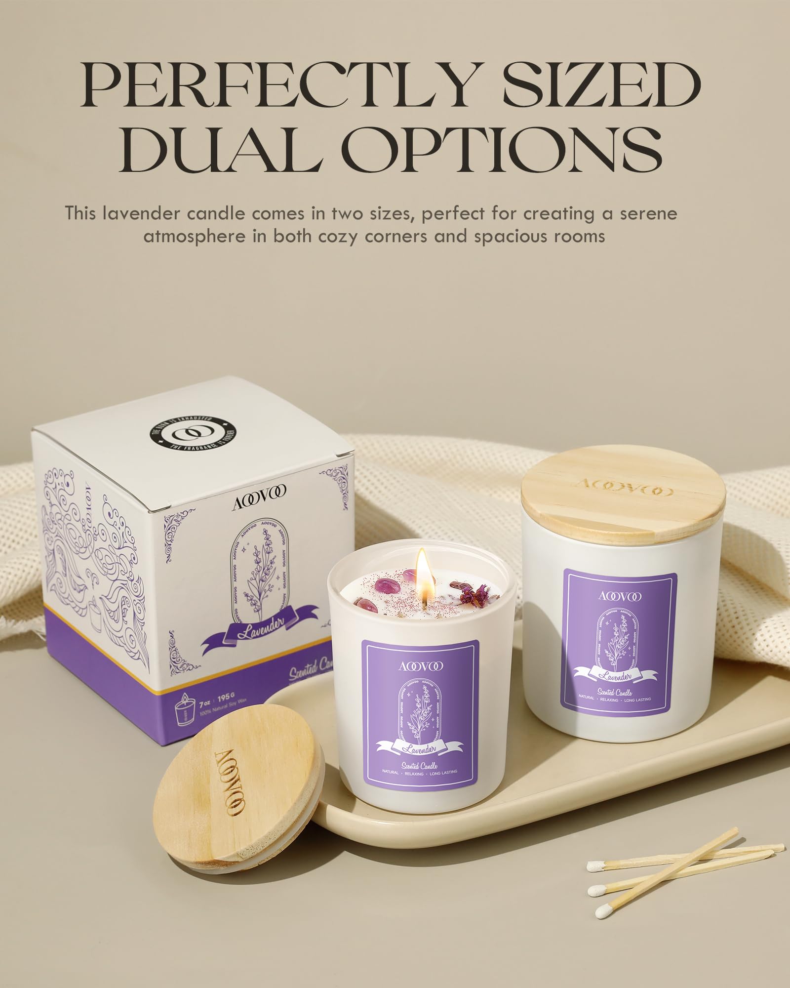 AOOVOO home decor candle set enhances any room's mood and scent.