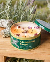 AOOVOO Natural soy wax 12oz candle burns clean and non-toxic.