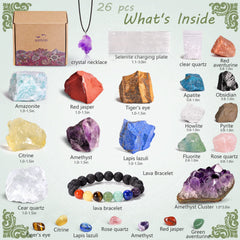AOOVOO raw chakra stones for grounding and intention setting.